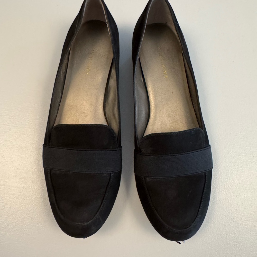 Saks Fifth Avenue Black Suede Loafers